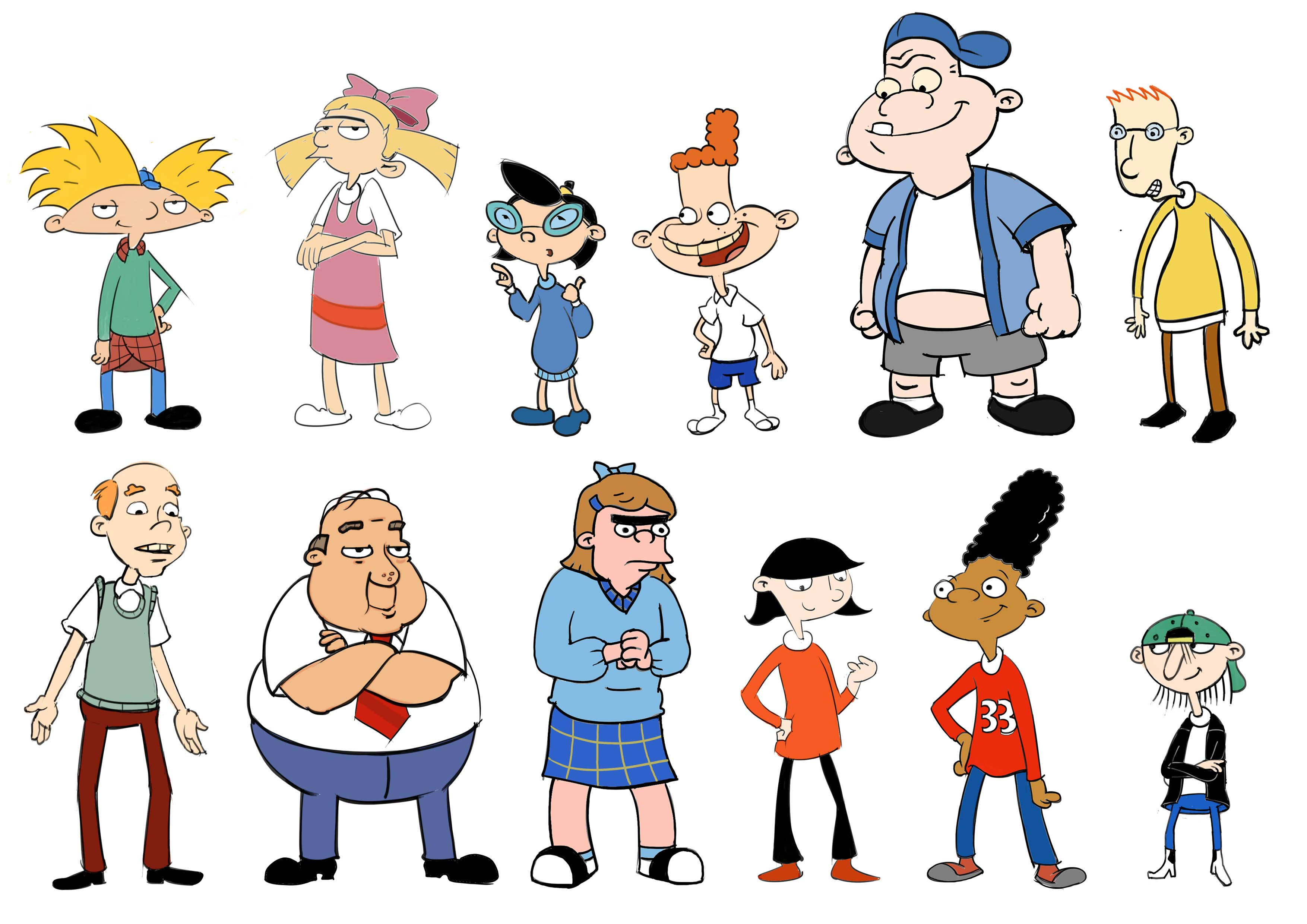 Hey Arnold, school, cartoon lineup, 2K Desktop Wallpaper