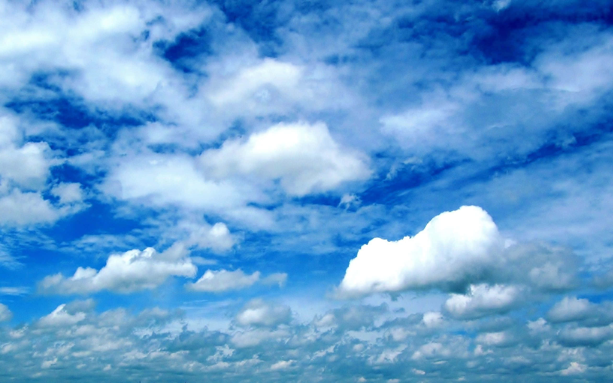 Hi Res Sky, blue sky, fluffy white clouds, 2K Desktop Wallpaper