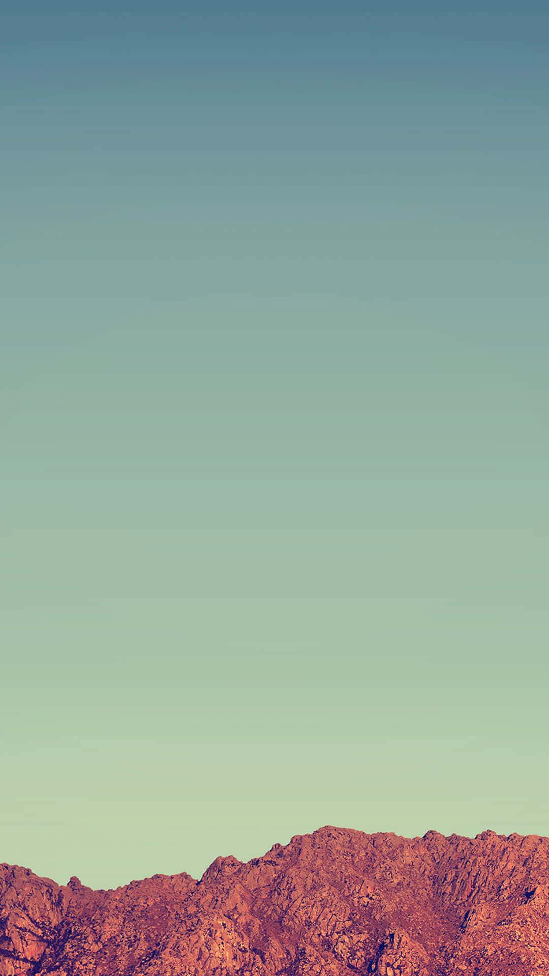 minimalist sky, mountain range silhouette, warm sunset hues, Full HD Phone Wallpaper