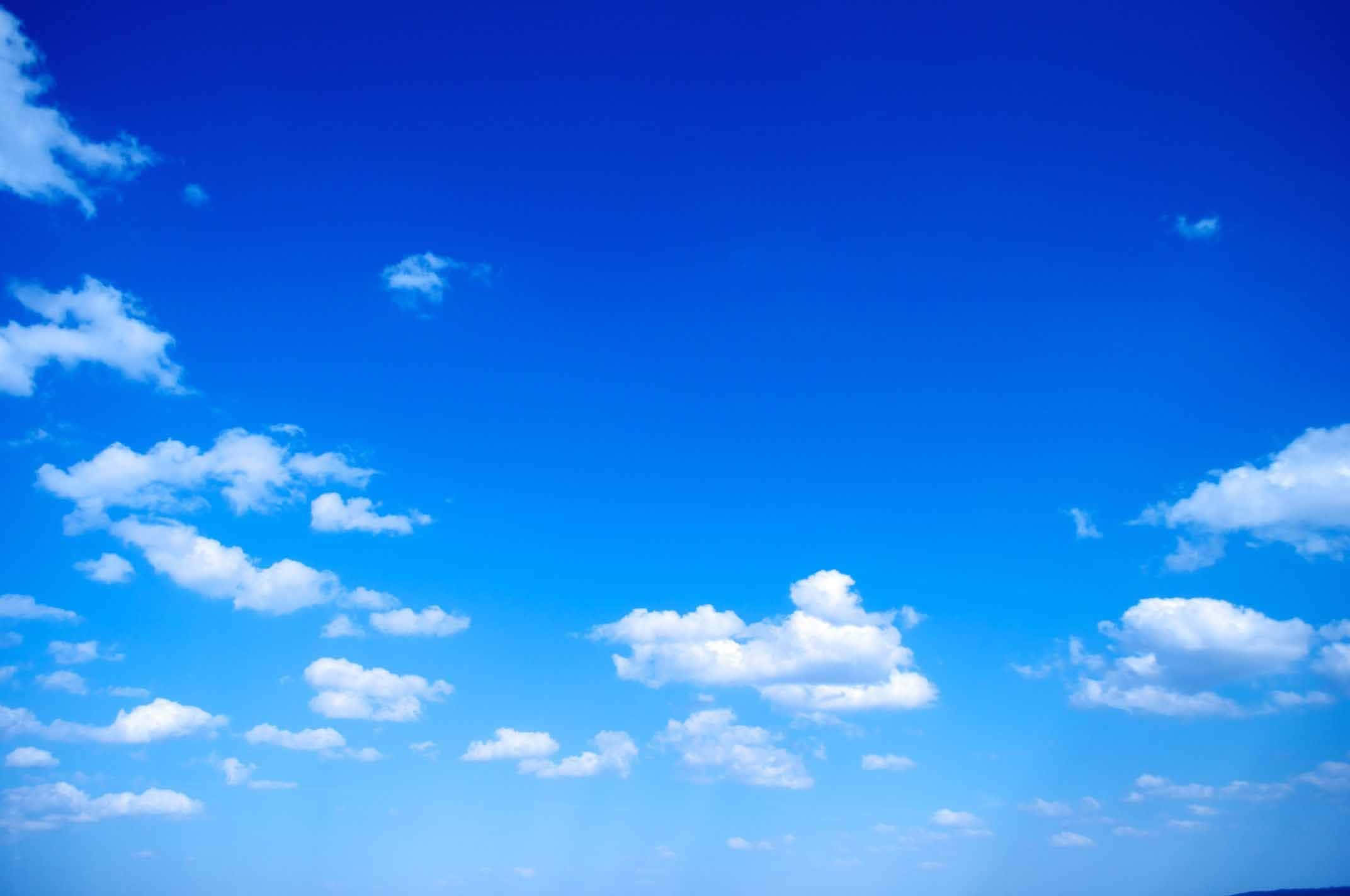 Hi Res Sky, cerulean sky, fluffy white clouds, Full HD Desktop Wallpaper