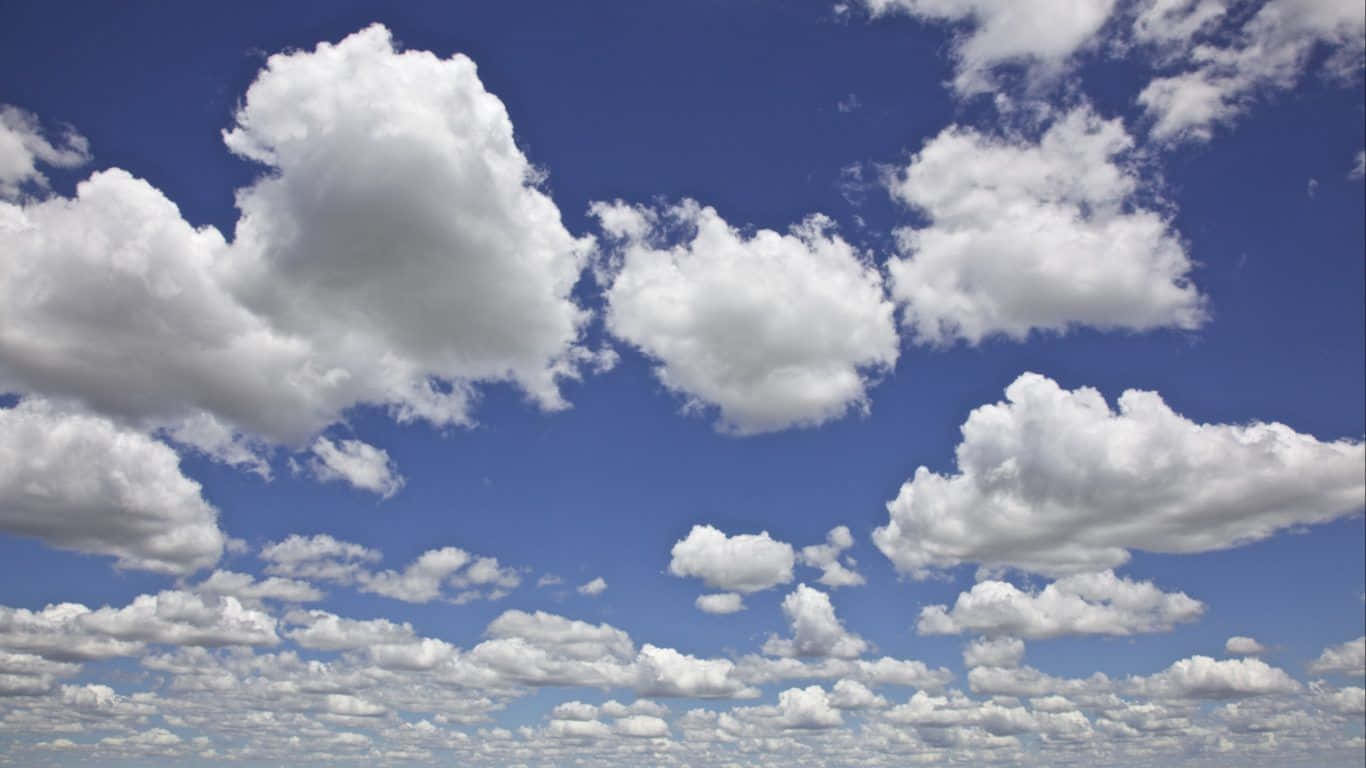 Hi Res Sky, blue sky, fluffy white cumulus clouds, HD Desktop Wallpaper