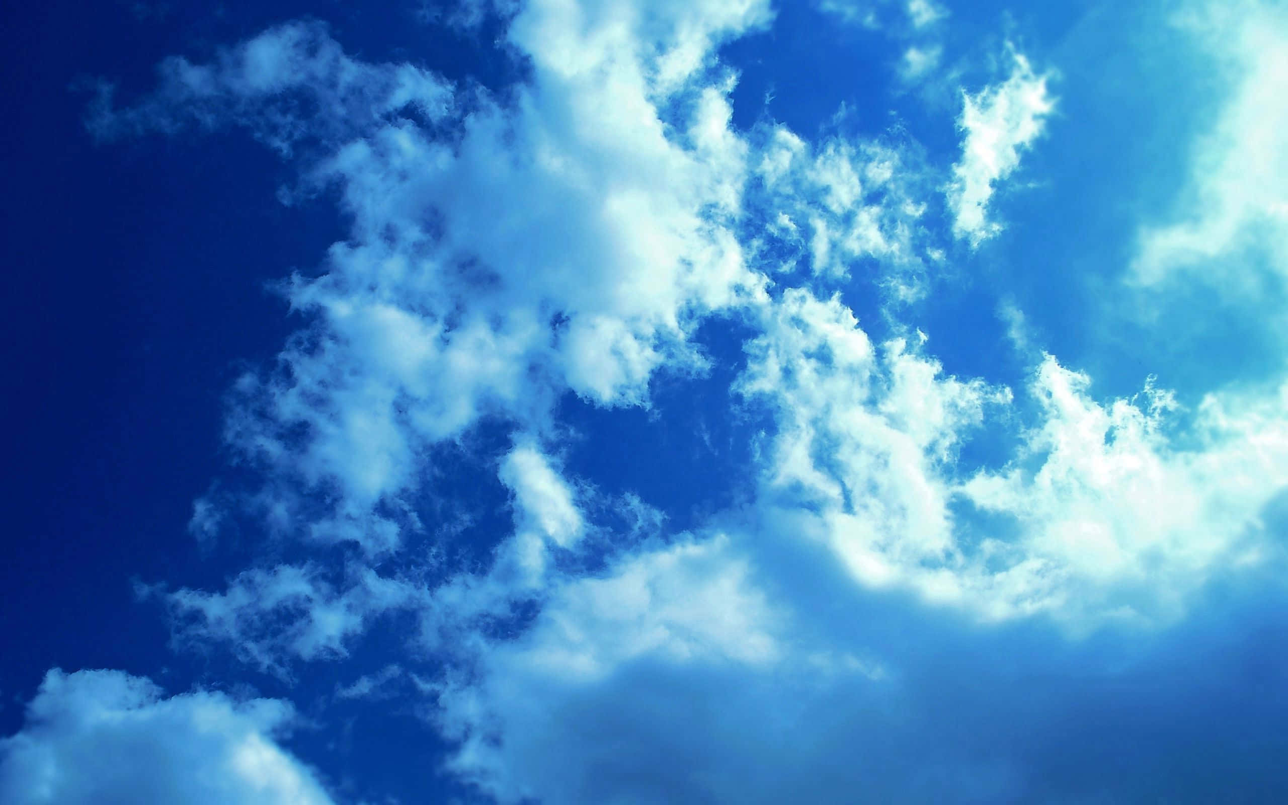 Hi Res Sky, blue sky, fluffy white clouds, 2K Desktop Wallpaper