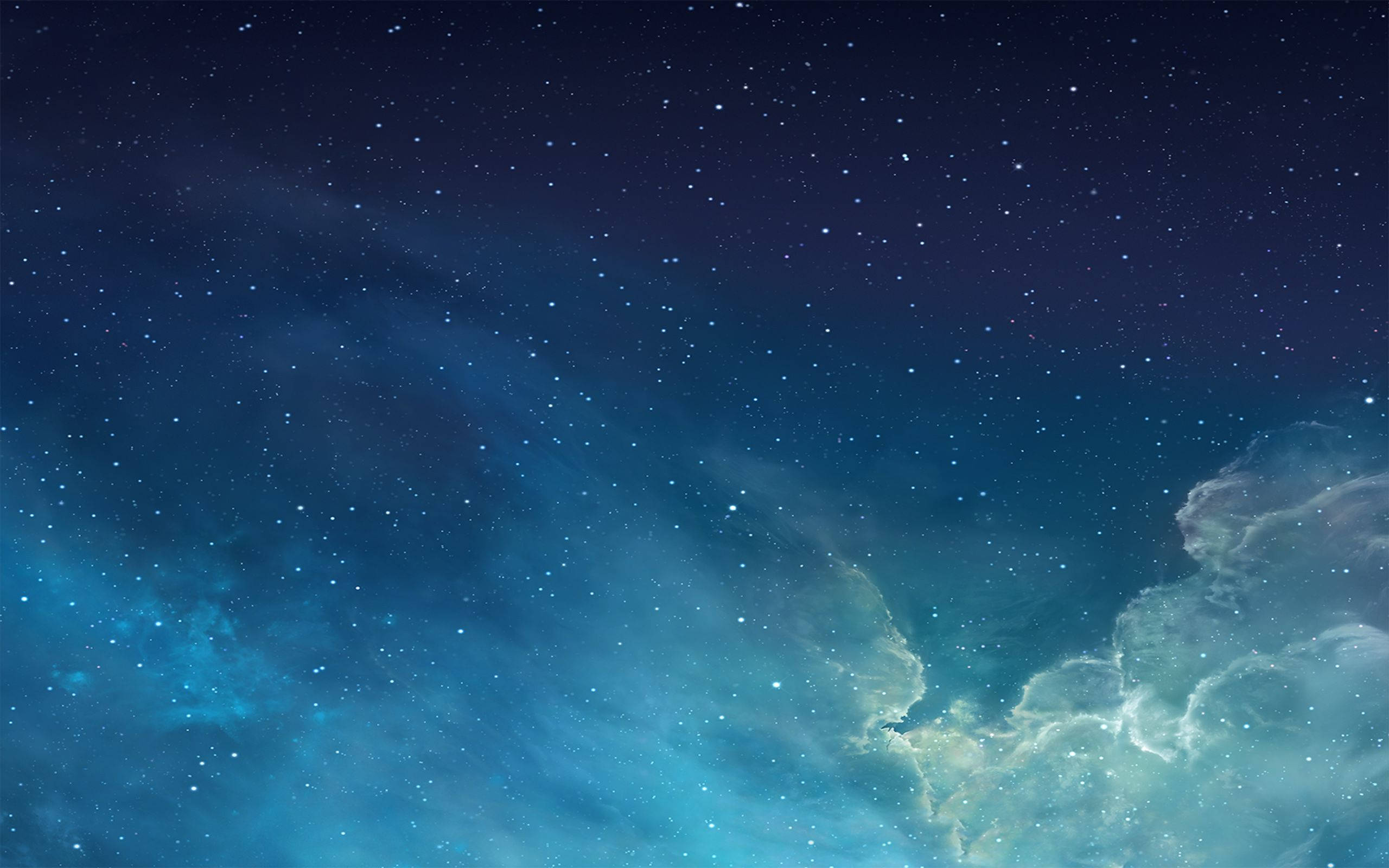 starry night sky, glowing blue nebulae, wispy clouds, 2K Desktop Wallpaper