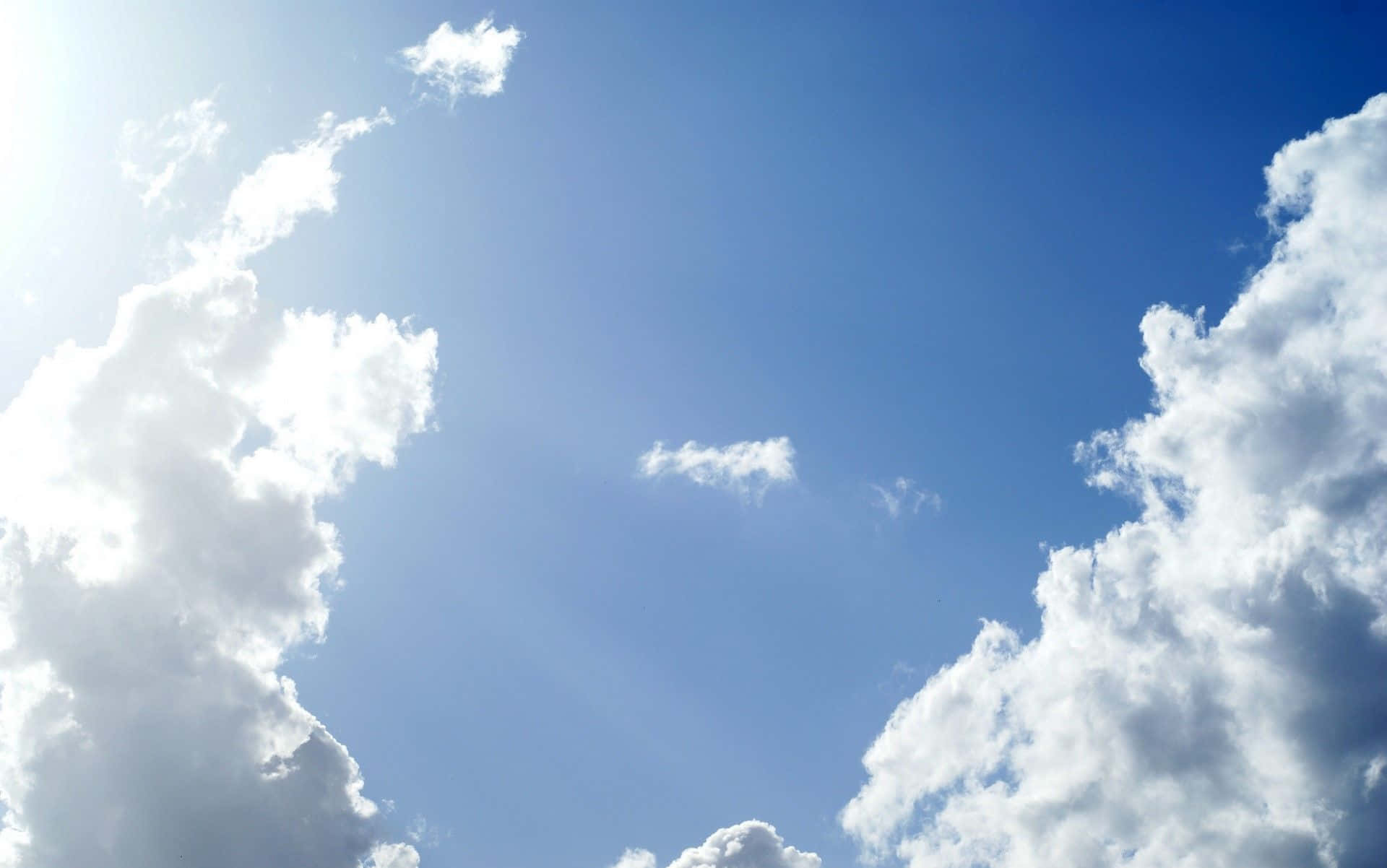 Hi Res Sky, sun rays, vibrant blue sky, Full HD Desktop Wallpaper
