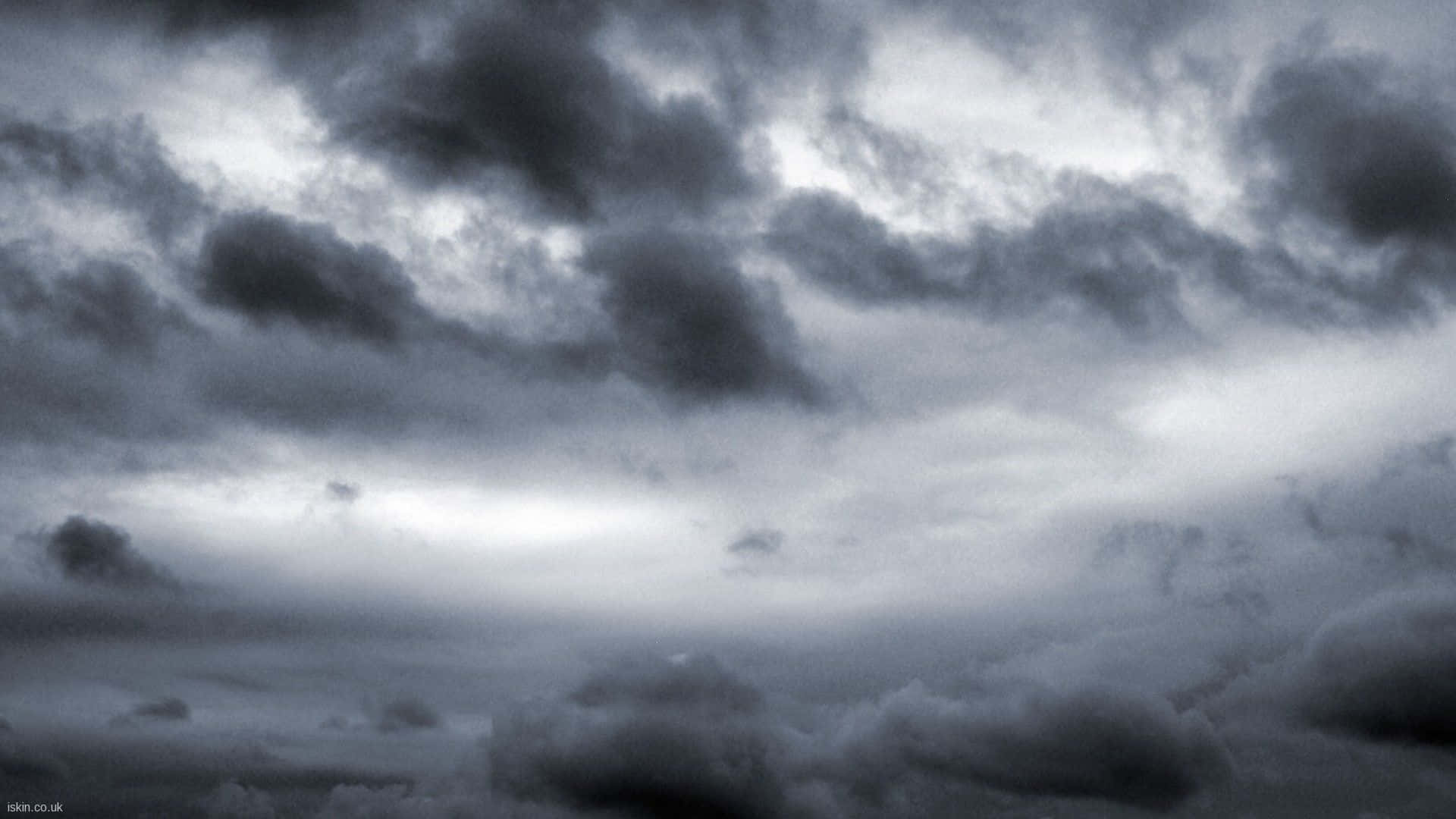 Hi Res Sky, storm clouds, moody monochrome sky, Full HD Desktop Wallpaper