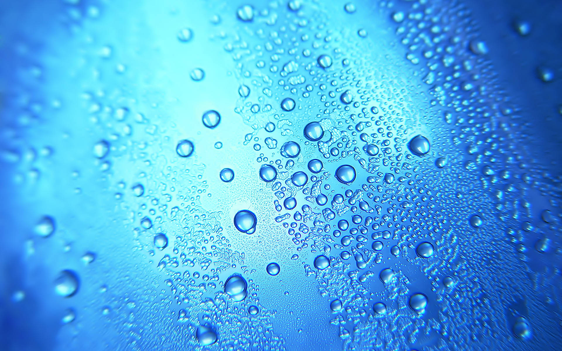 abstract droplets, glistening blue water droplets, soft gradient lighting, Full HD Desktop Wallpaper