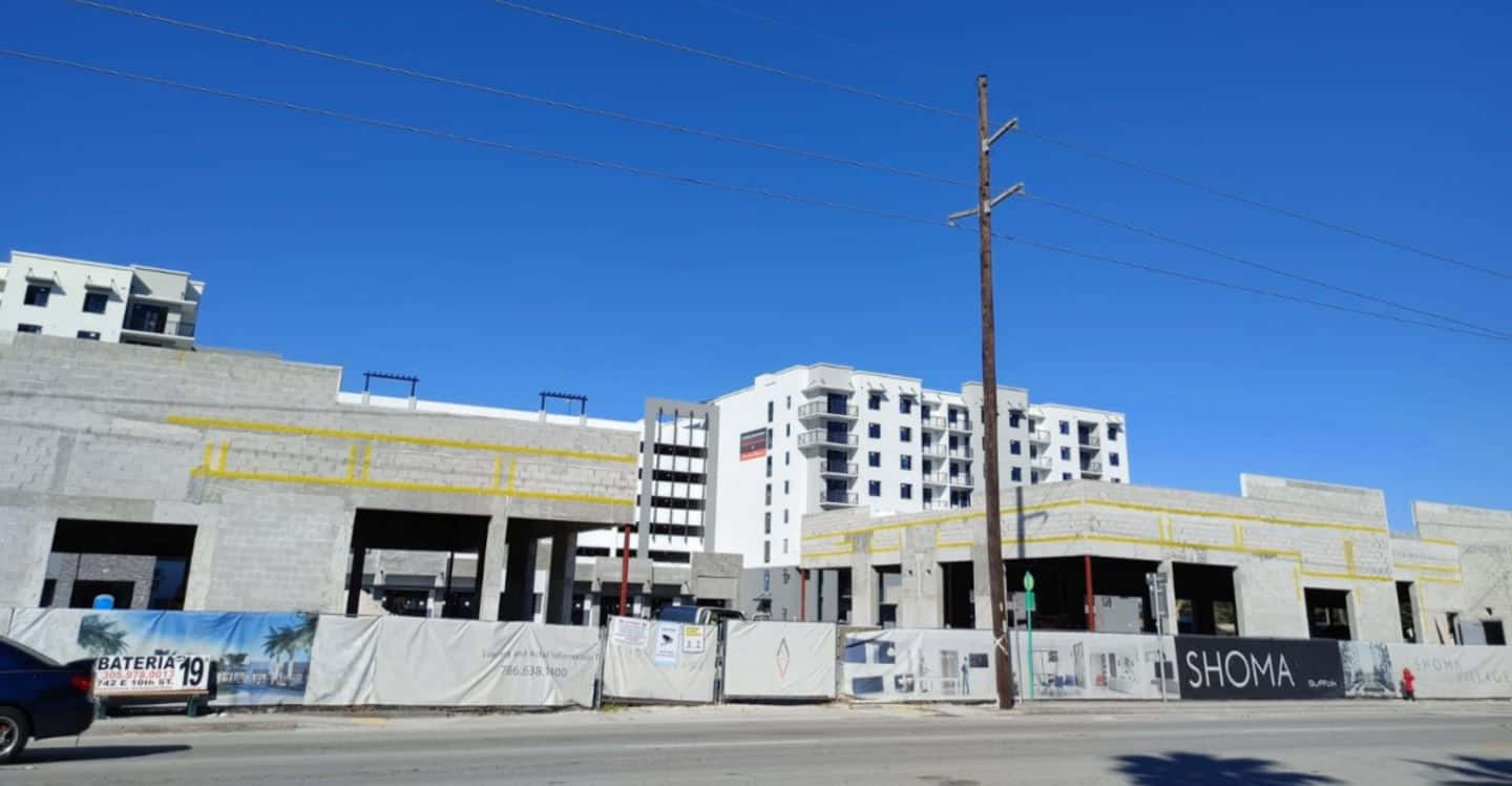Hialeah, blue sky, modern urban construction site, HD Desktop Wallpaper