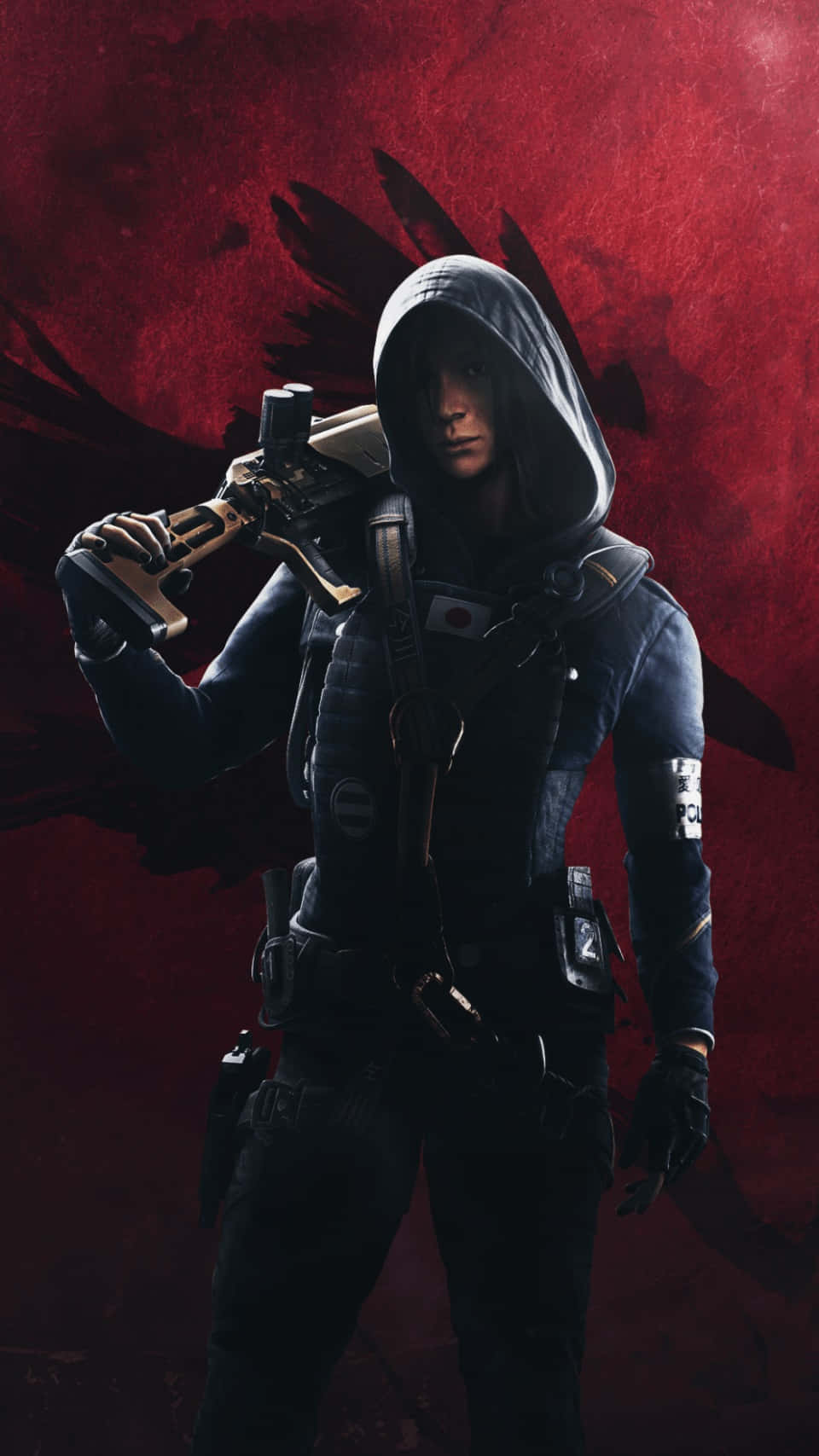 Hibana R6, hooded soldier, rifle, HD Phone Wallpaper