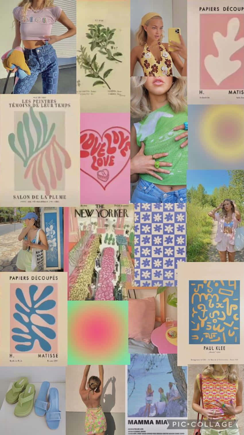 Hibiscus Coconut Girl Aesthetic, pastel colors, bold patterns, HD Phone Wallpaper