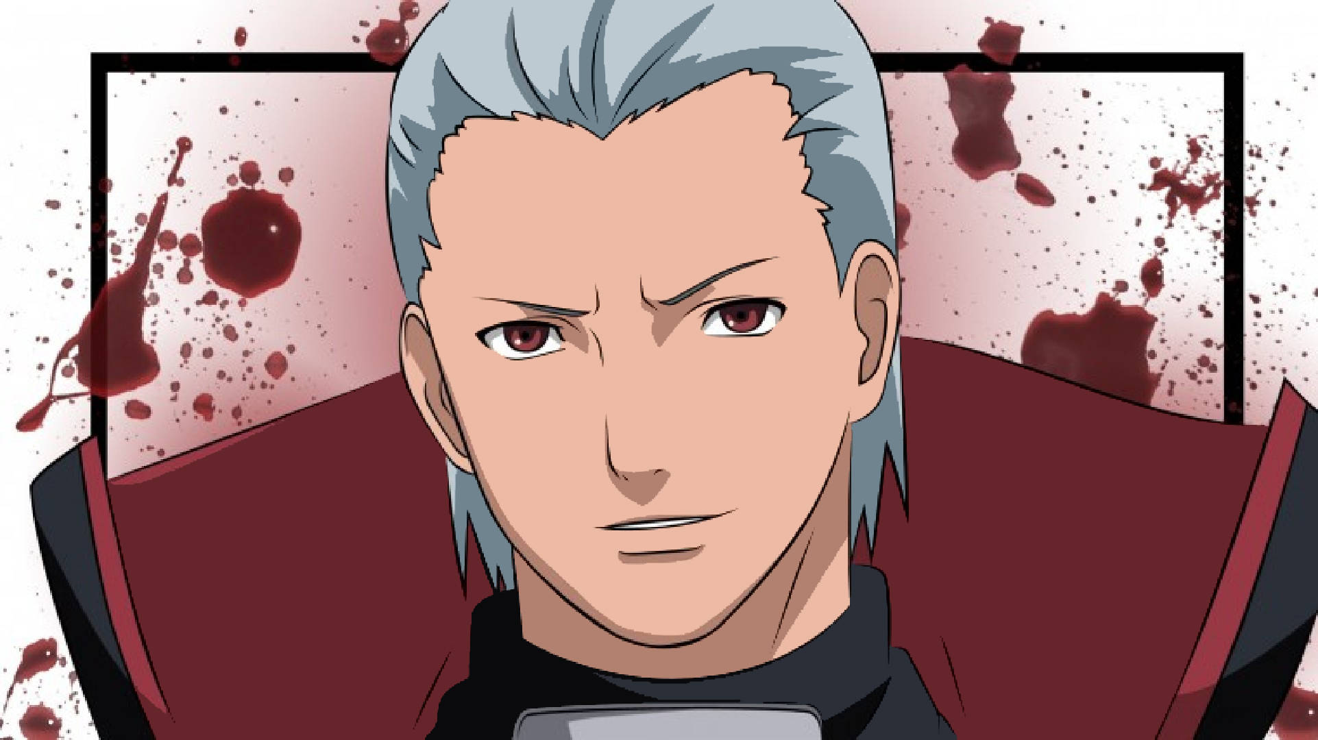 Hidan Akatsuki, silver hair, red eyes, Full HD Desktop Wallpaper