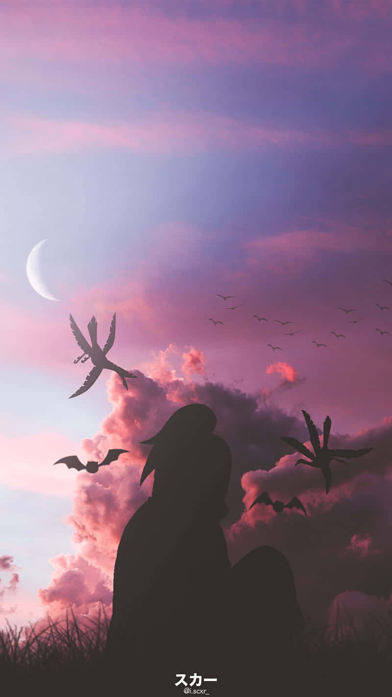 Hidden Leaf Village, Mountains of Fire, twilight sky, HD Phone Wallpaper