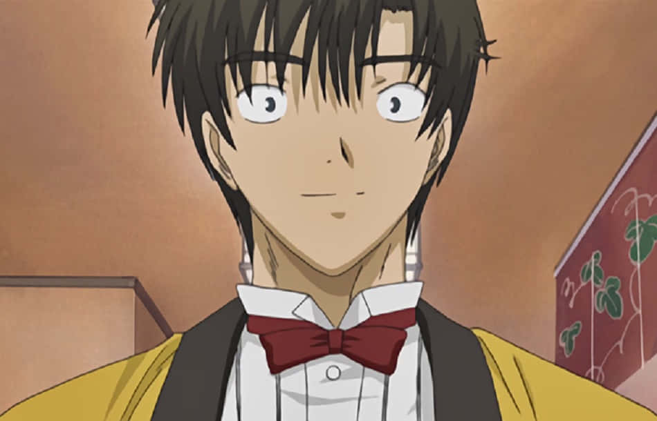 Hideki Motosuwa, spiky black hair, wide eyes, SD Desktop Wallpaper