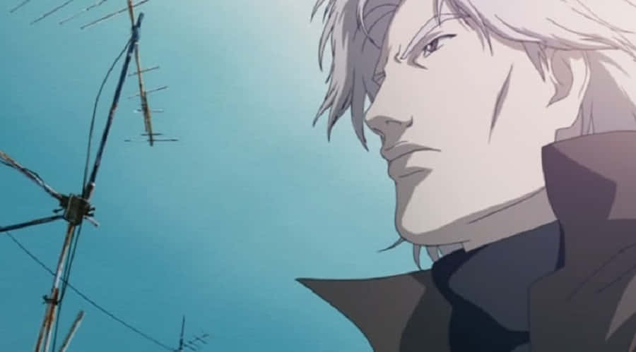 Hideo Kuze, silver-haired, dark coat, SD Desktop Wallpaper