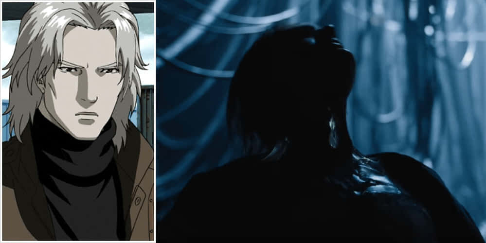 Hideo Kuze, silver hair, blue-lit, SD Desktop Wallpaper