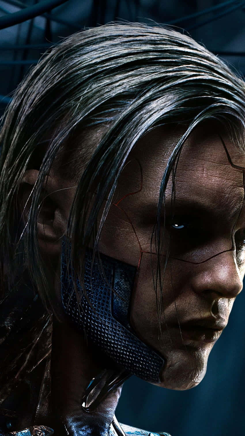 Hideo Kuze, cybernetic warrior, glowing eyes, HD Phone Wallpaper