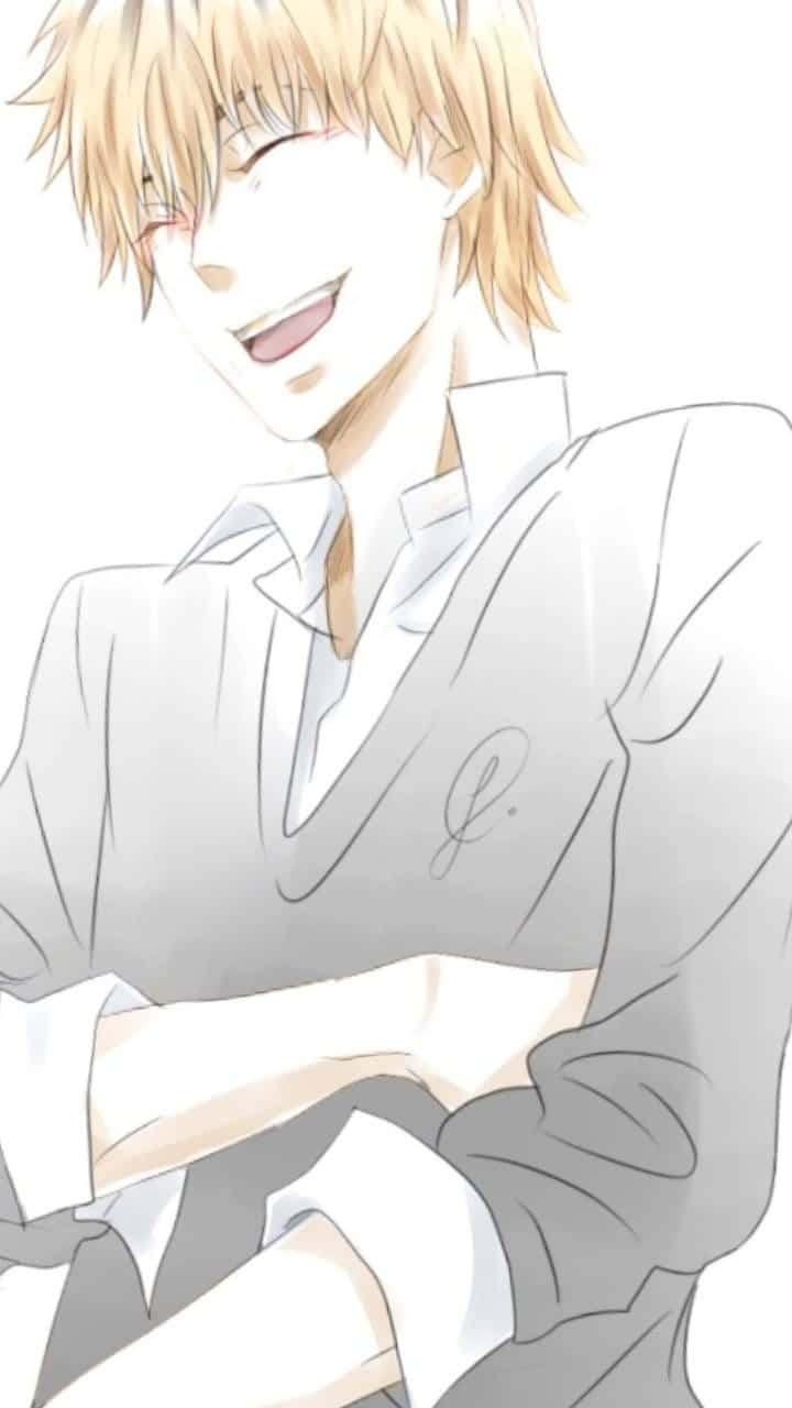 Hideyoshi Nagachika, blonde hair, red eyes, HD Phone Wallpaper