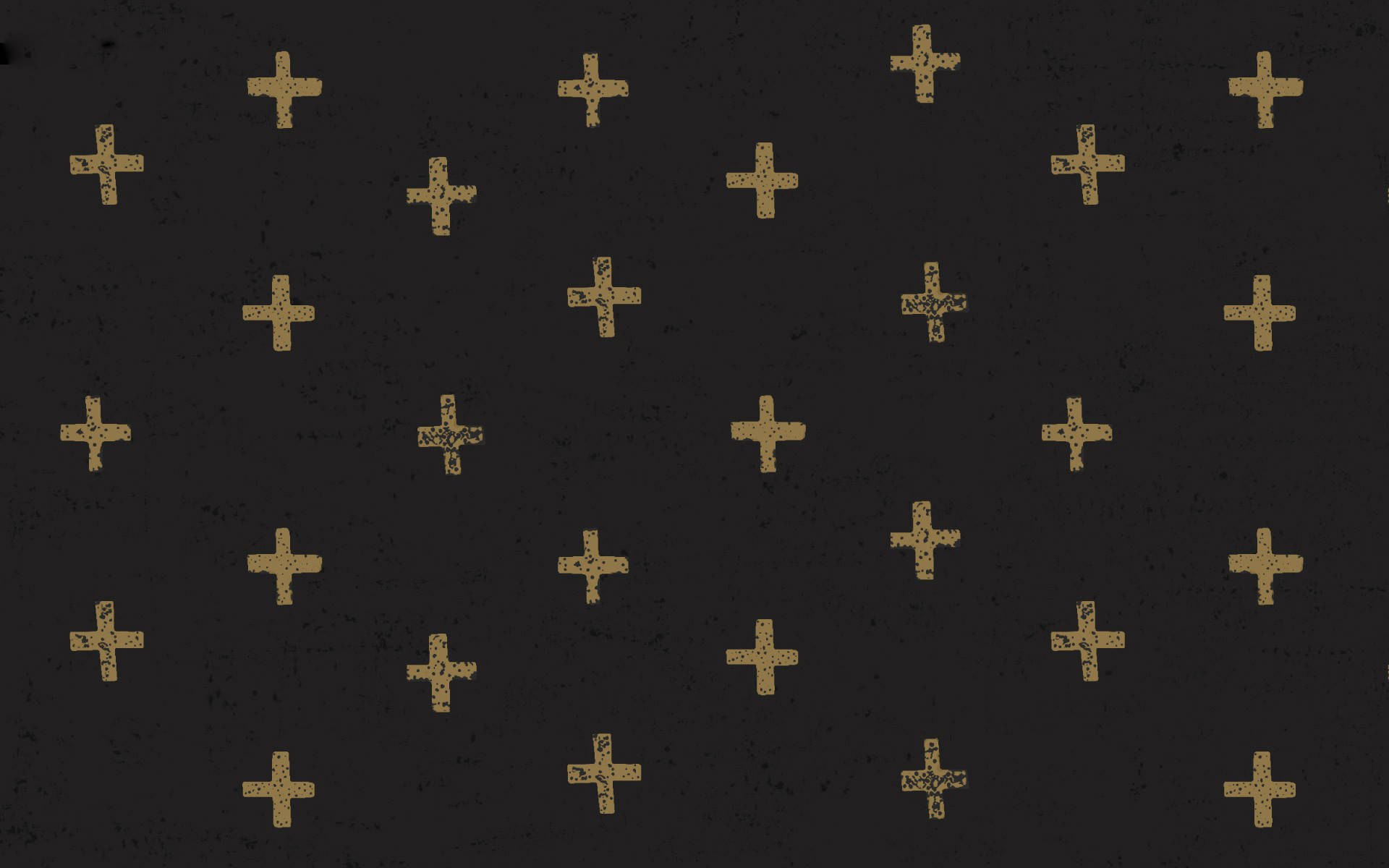 black and gold cross, golden plus signs, textured dark background, Full HD Desktop Wallpaper