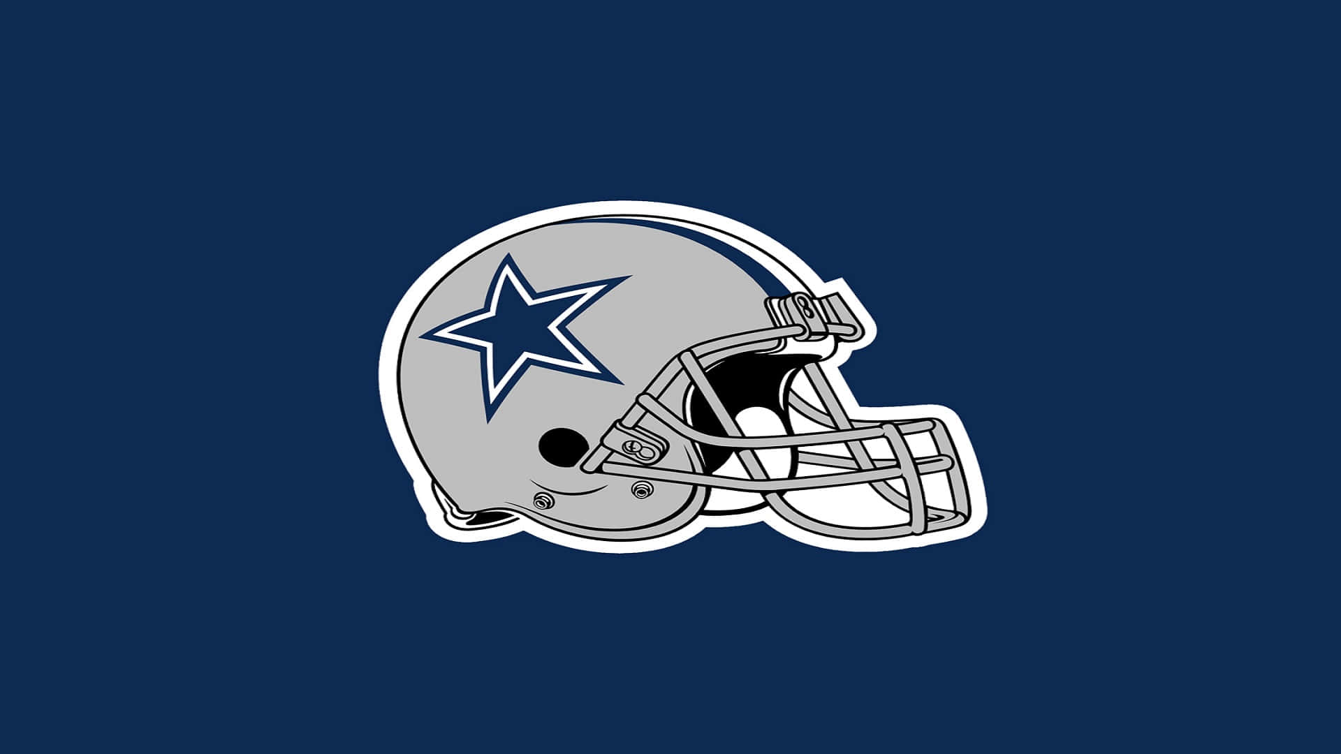 Dallas Cowboys, silver, blue star logo, Full HD Desktop Wallpaper