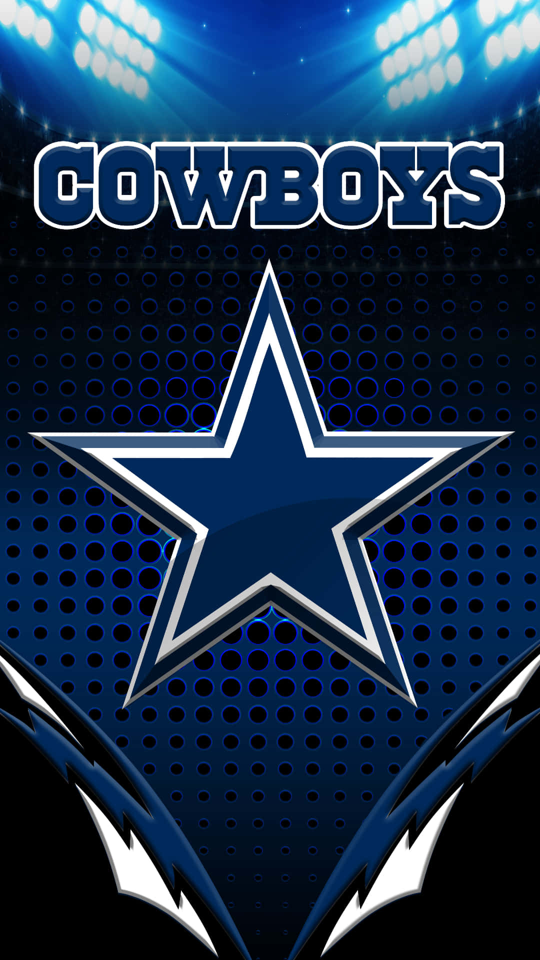 Dallas Cowboys, Team Logo, stadium lights, Full HD Phone Wallpaper