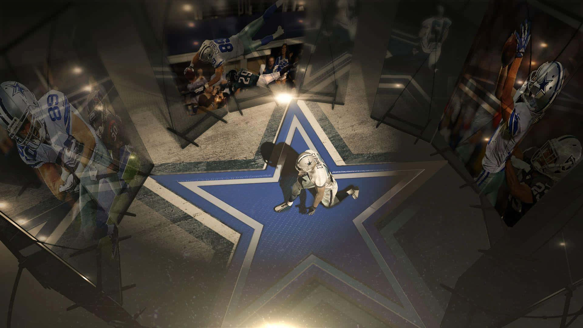 Dallas Cowboys, blue star logo, reflective panels, Full HD Desktop Wallpaper