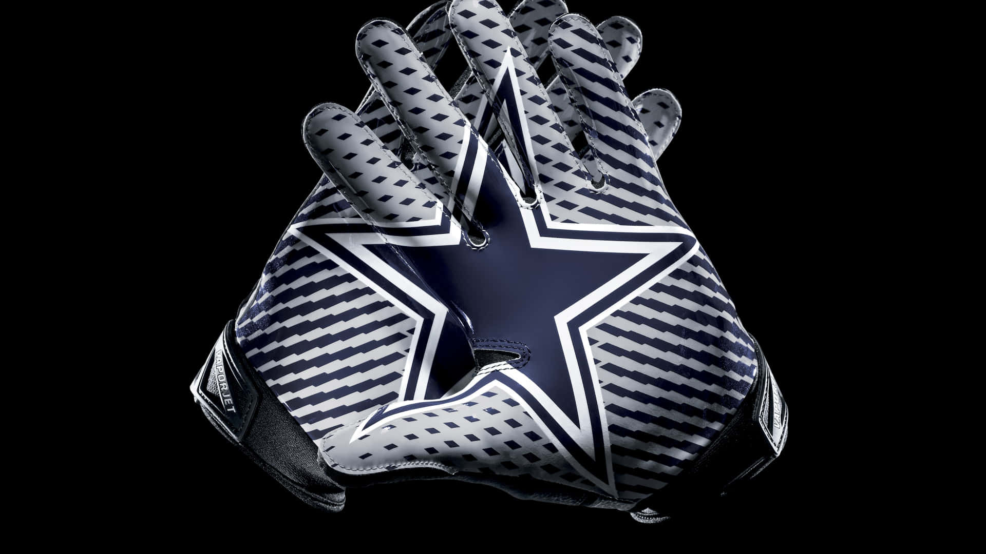 Dallas Cowboys, football gloves, navy blue star logo, Full HD Desktop Wallpaper