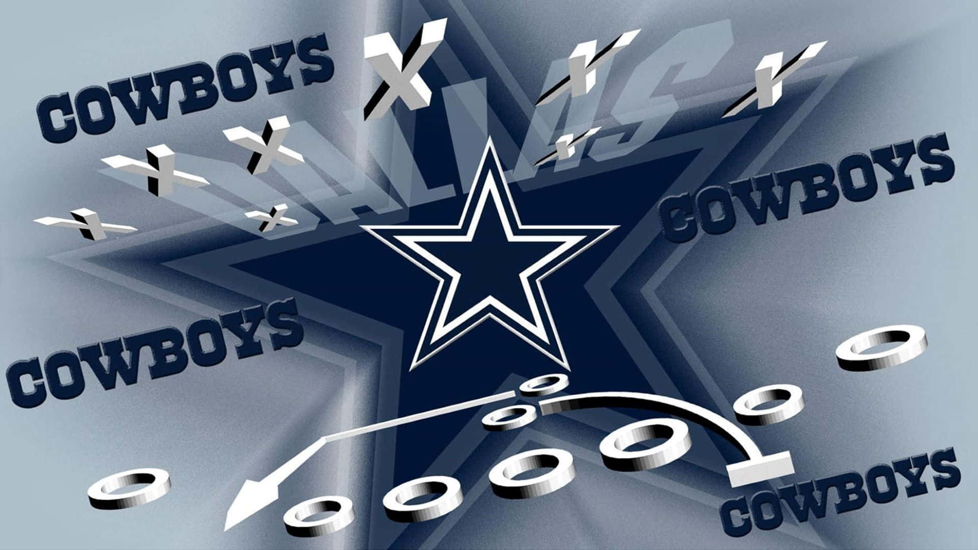 Dallas Cowboys, 3d-rendered star, COWBOYS text, Full HD Desktop Wallpaper