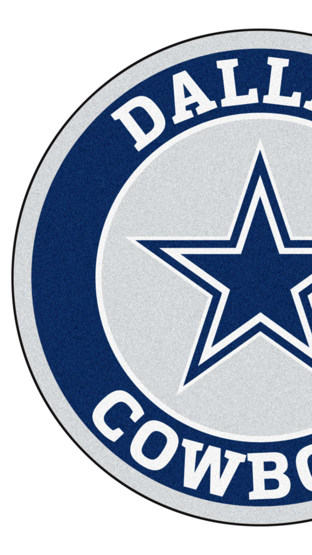 Dallas Cowboys, circular logo, blue star, Full HD Phone Wallpaper