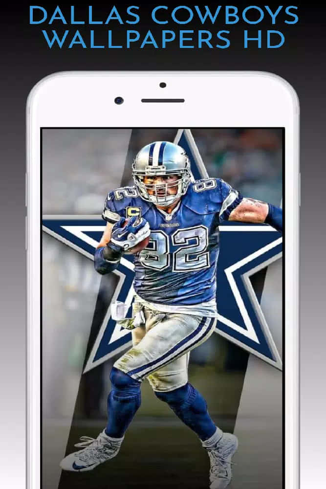 Dallas Cowboys, player number 32, blue uniform, SD Phone Wallpaper