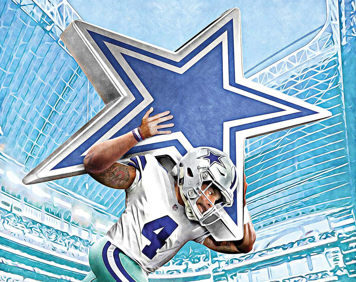 Dallas Cowboys, white jersey, number 4, SD Desktop Wallpaper