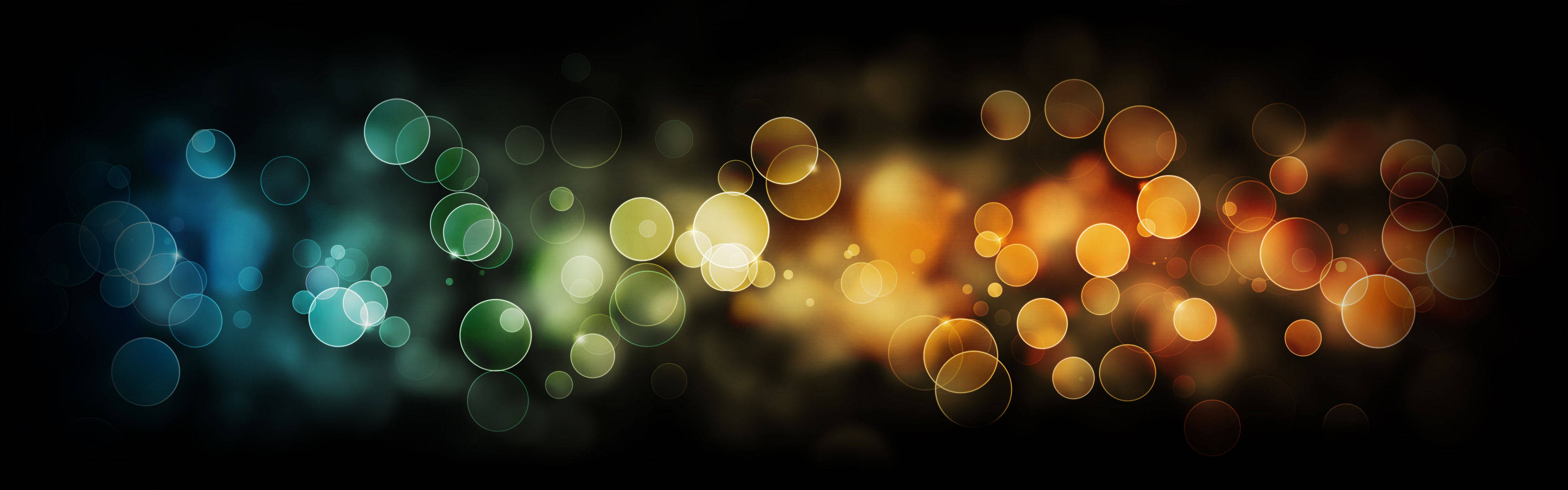 bokeh lights, glowing bokeh circles, warm and cool tones, 4K Desktop Wallpaper