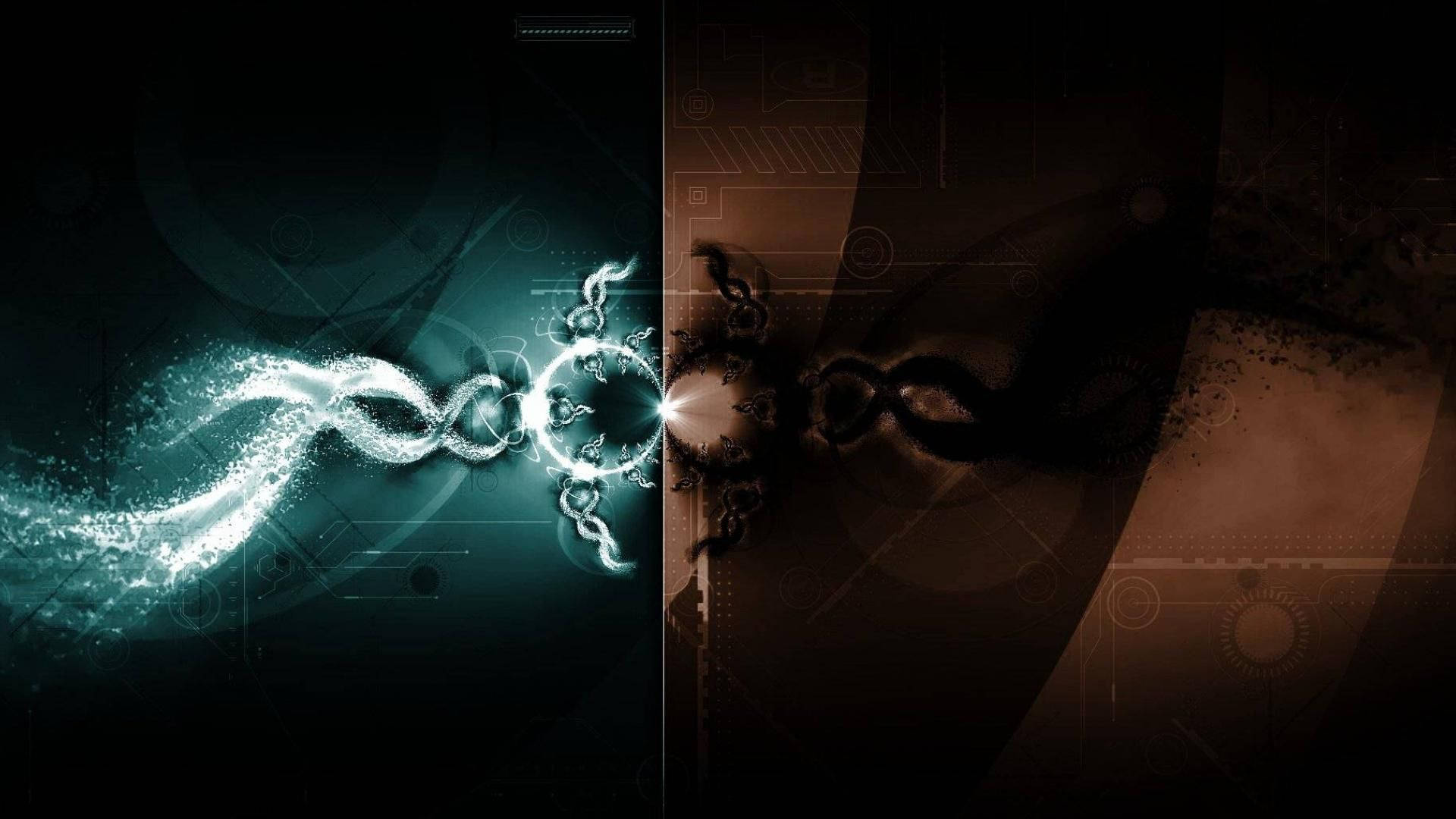 teal, glowing energy stream, digital interface, Full HD Desktop Wallpaper