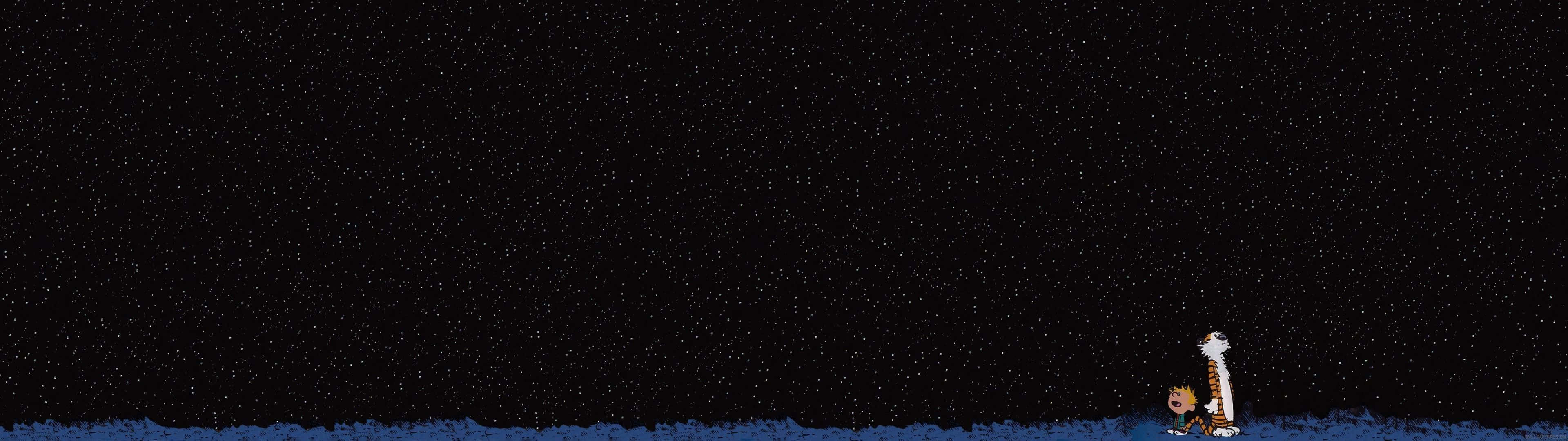 HD Monitor, Dual Monitor, starry night sky, 4K Desktop Wallpaper