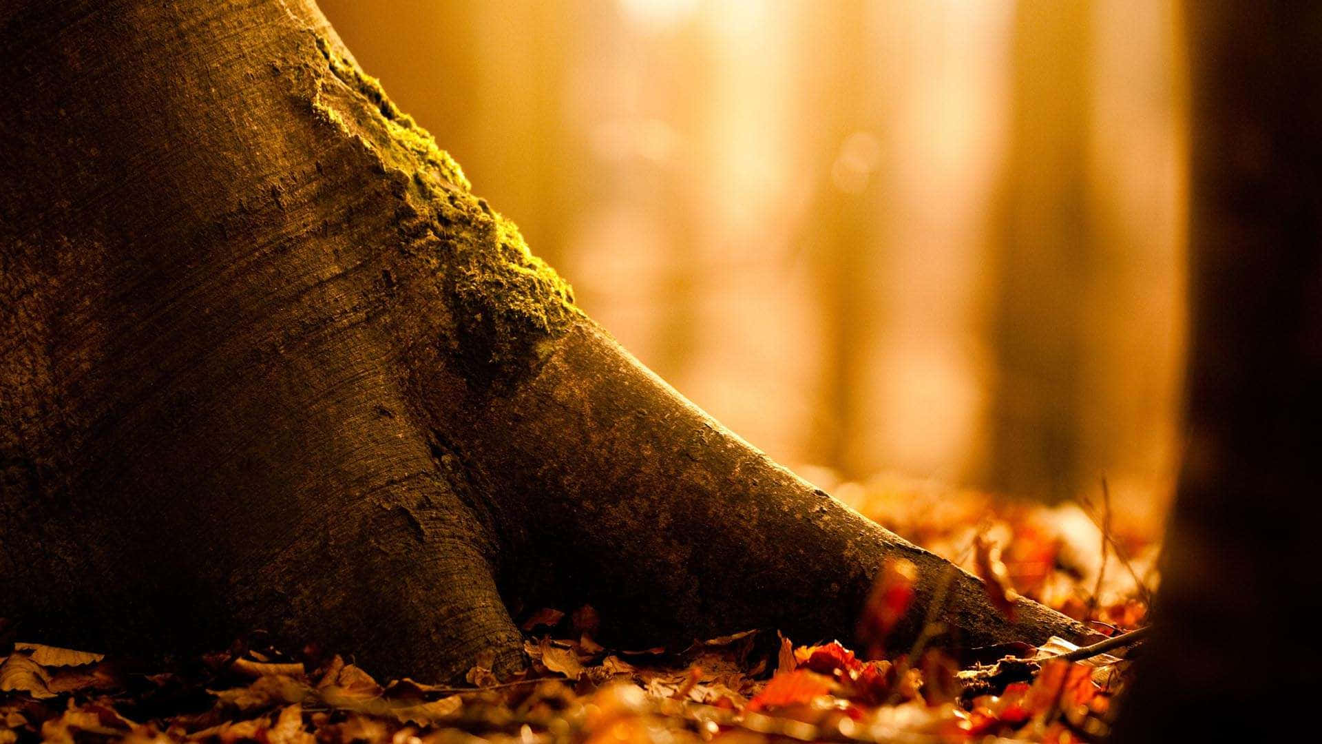 Tree Roots, High Resolution Fall, autumn leaves, Full HD Desktop Wallpaper