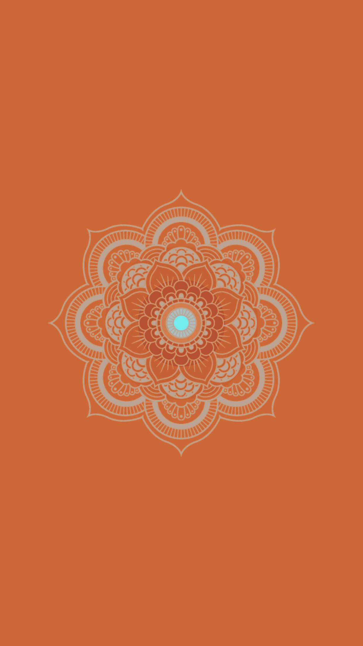 High Resolution iPhone, mandala, orange, Full HD Phone Wallpaper