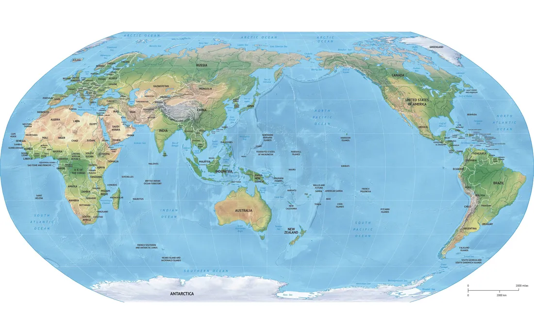 High Resolution World Map