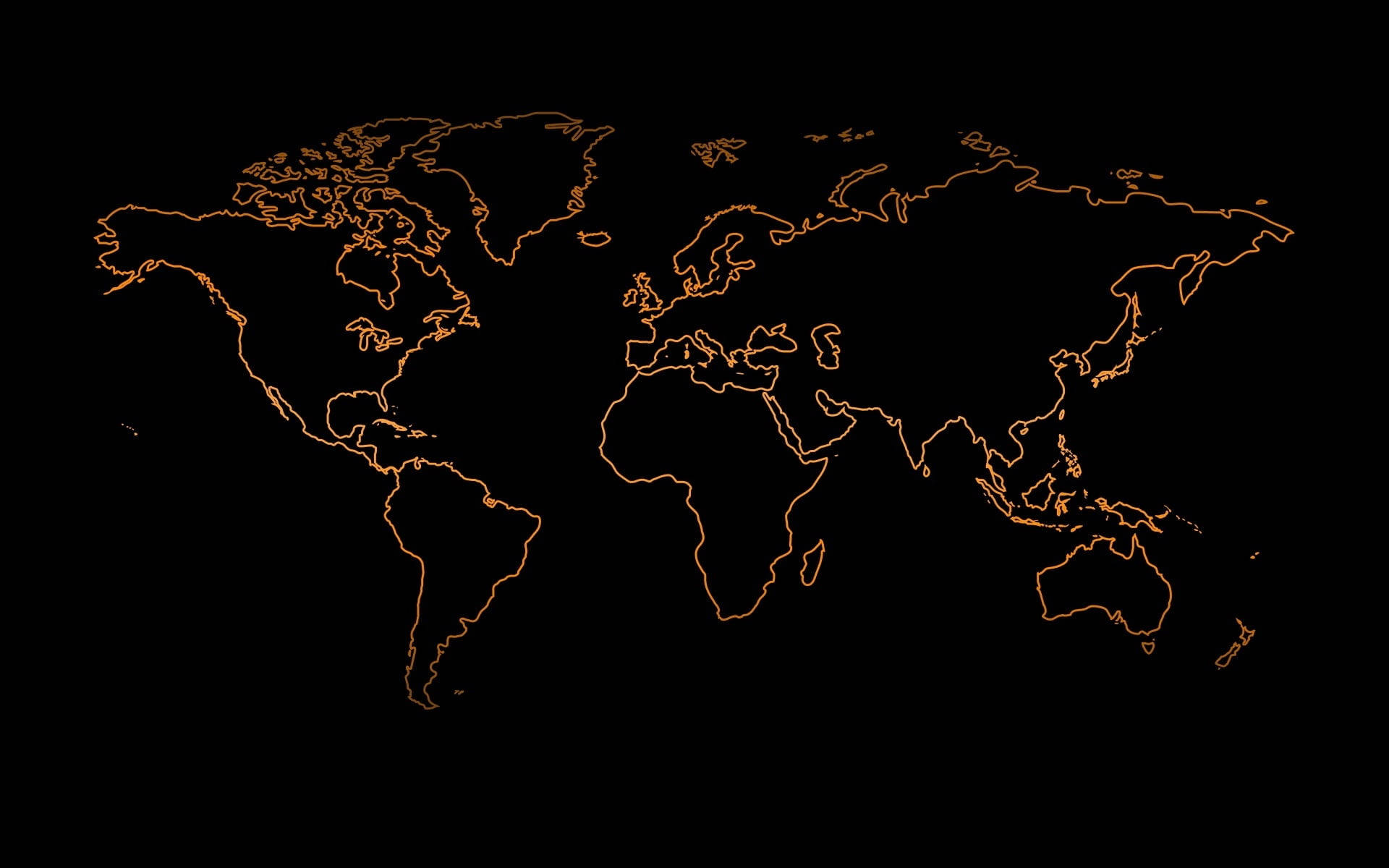 High Resolution World Map, bronze, country outlines, Full HD Desktop Wallpaper