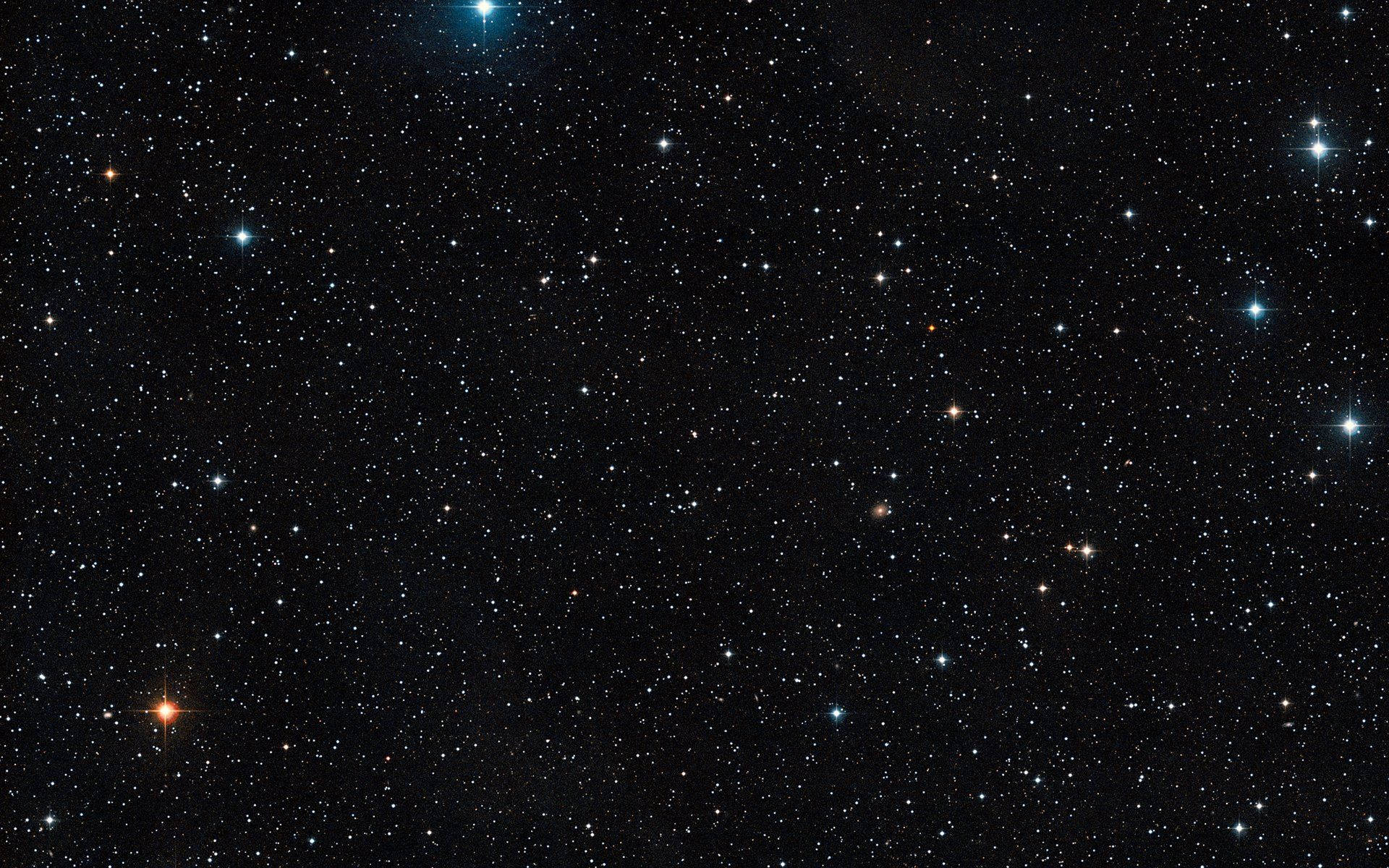 deep black sky, twinkling stars, blue white, Full HD Desktop Wallpaper