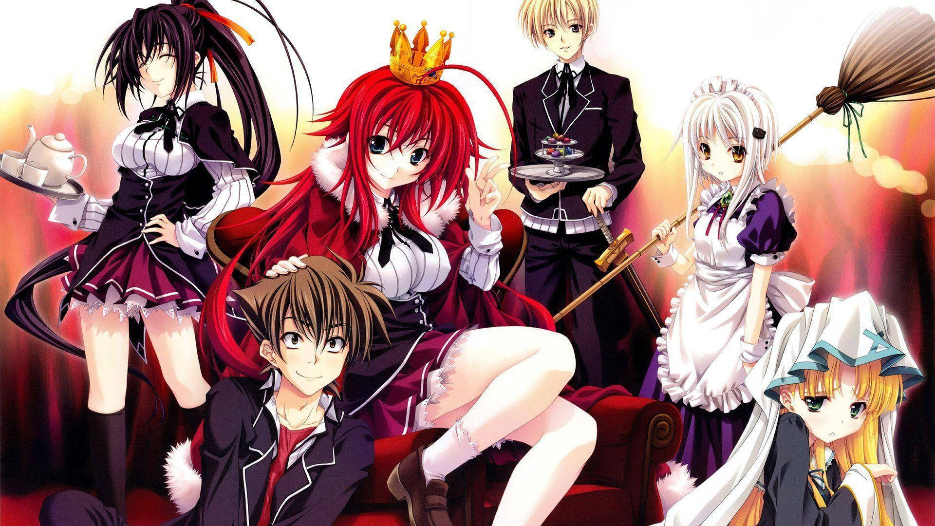High School DxD, maid uniforms, school uniforms, Full HD Desktop Wallpaper