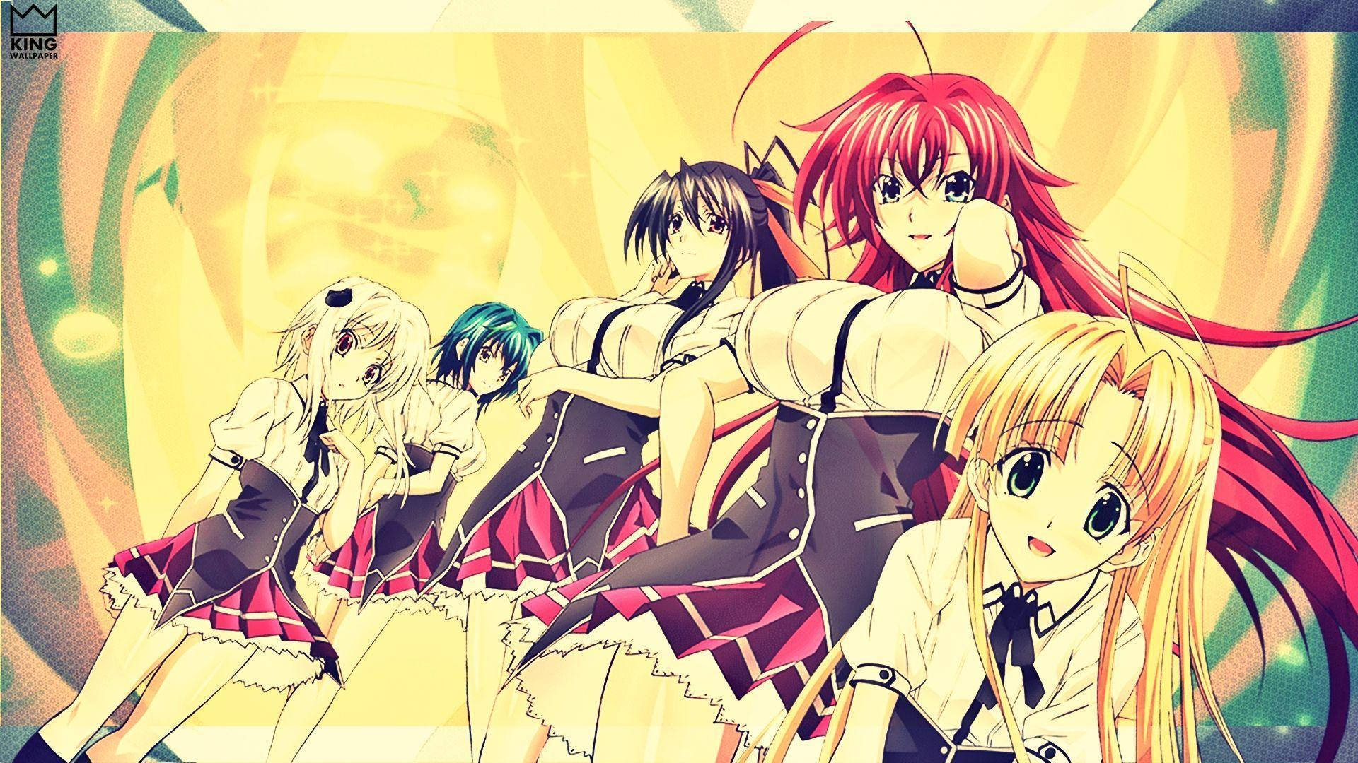 High School Dxd, anime girls, school uniforms, Full HD Desktop Wallpaper