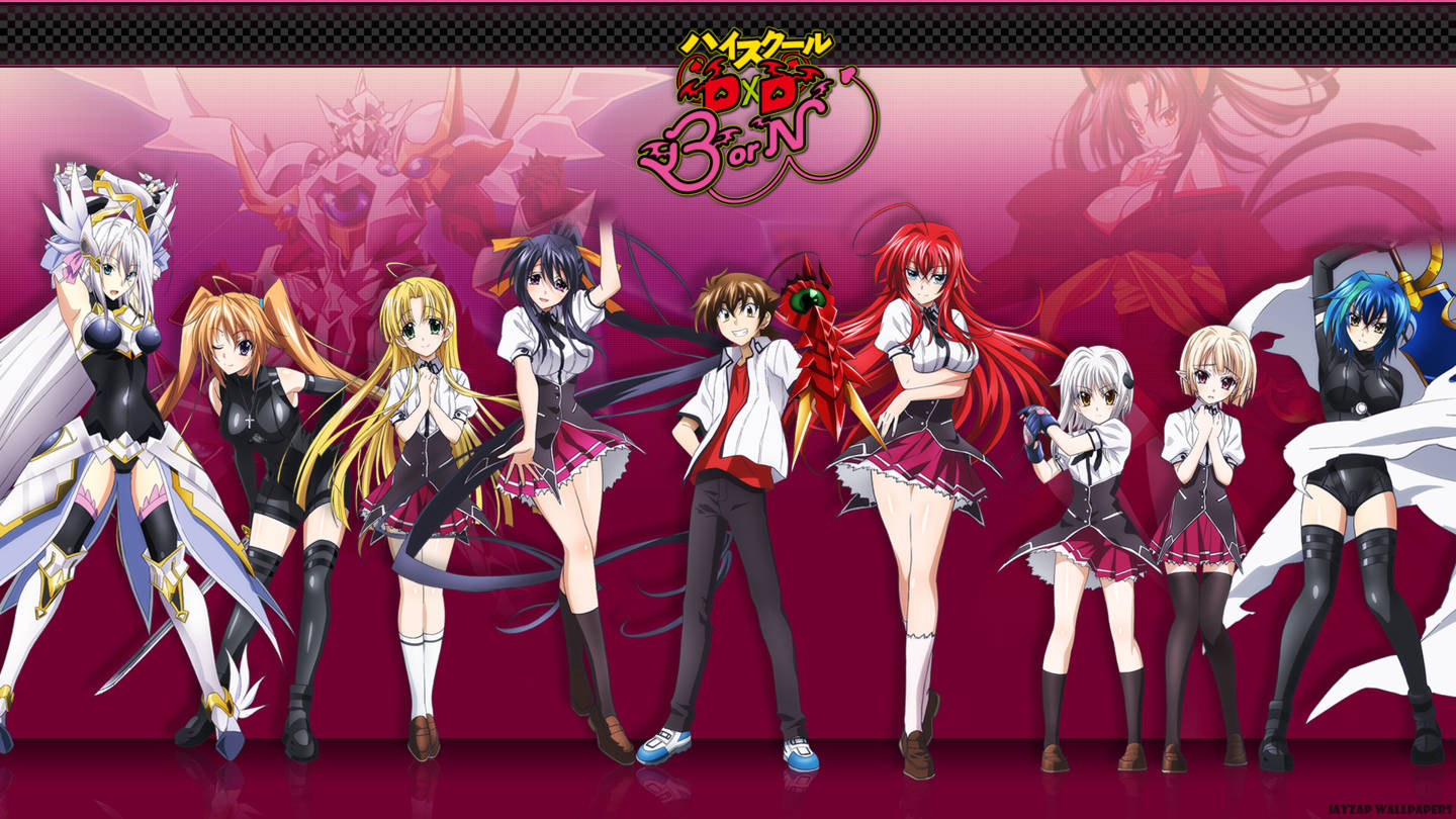 High School Dxd, character line up, stylized characters, HD Desktop Wallpaper