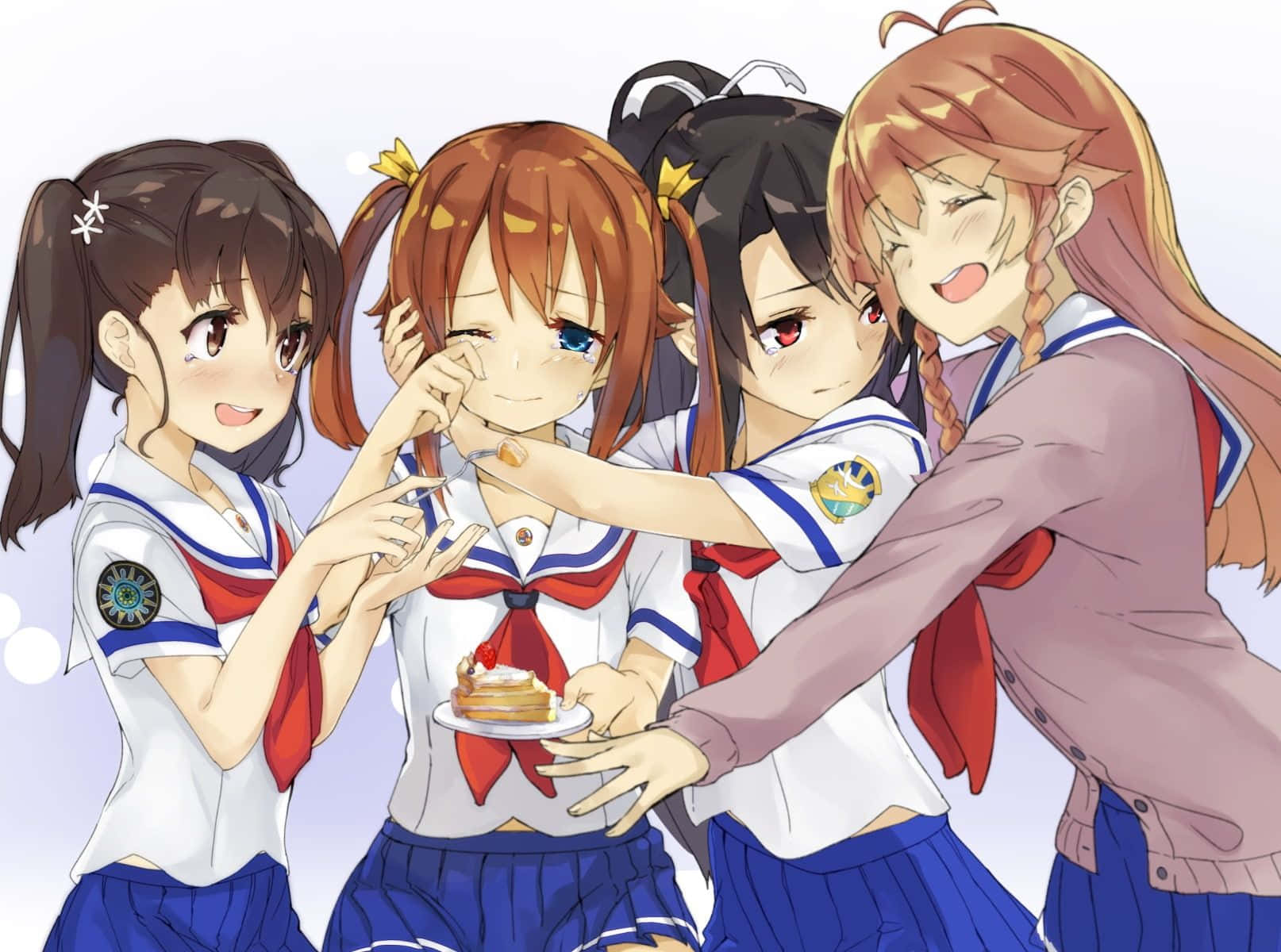 High School Fleet, Kouko Nosa, sailor uniforms, HD Desktop Wallpaper