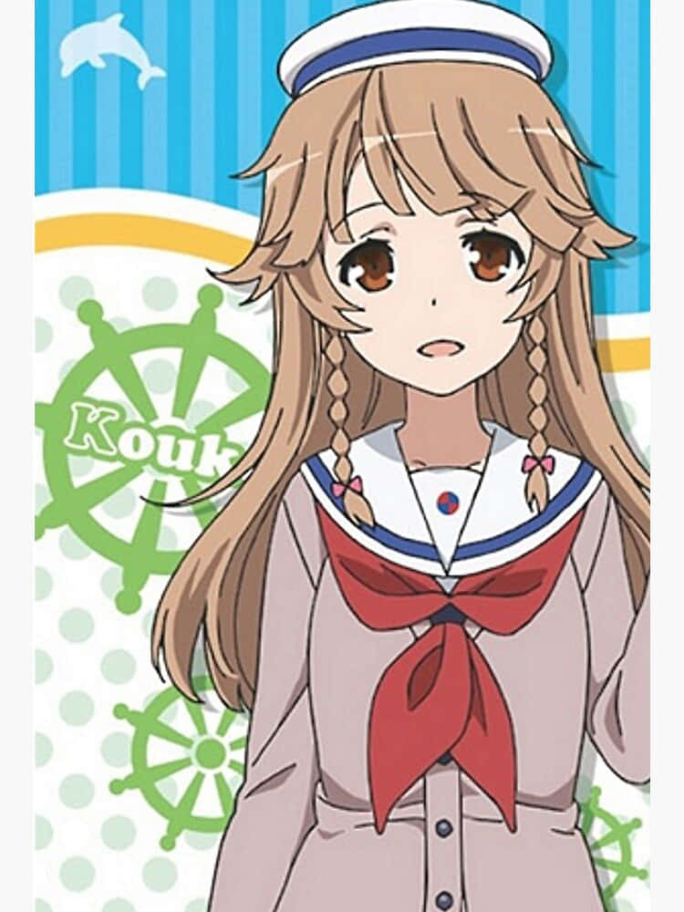 Kouko Nosa, High School Fleet, sailor uniform, SD Phone Wallpaper