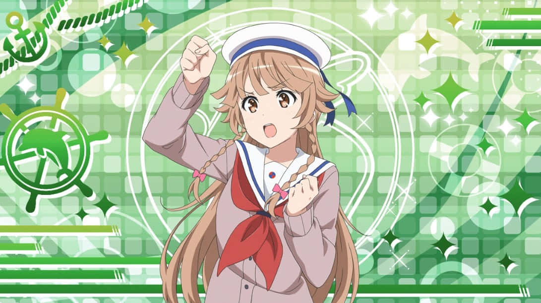 High School Fleet Kouko Nosa, anime girl, sailor outfit, SD Desktop Wallpaper