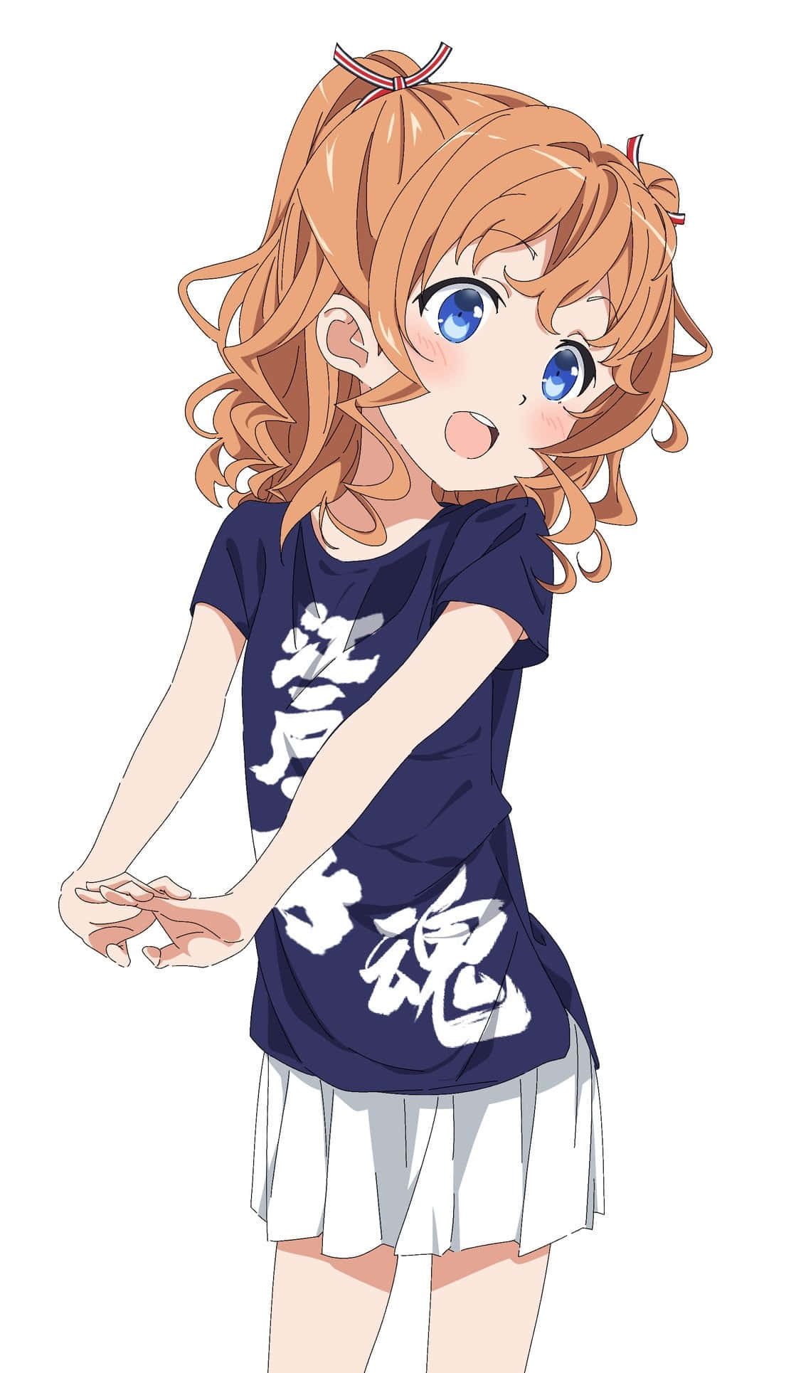High School Fleet, Maron Yanagiwara, orange hair, Full HD Phone Wallpaper