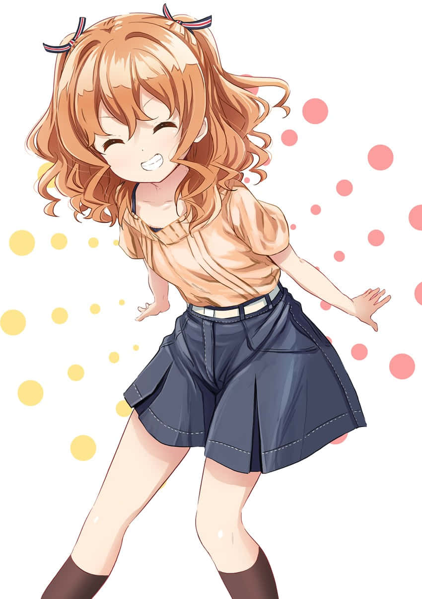 Maron Yanagiwara, High School Fleet, orange hair, SD Phone Wallpaper