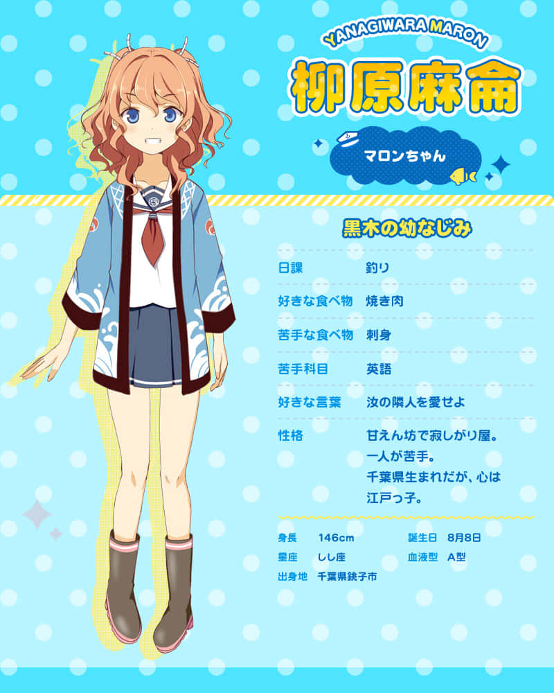 High School Fleet, Maron Yanagiwara, orange hair, SD Phone Wallpaper