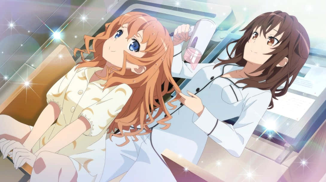 Maron Yanagiwara, High School Fleet, orange hair, SD Desktop Wallpaper