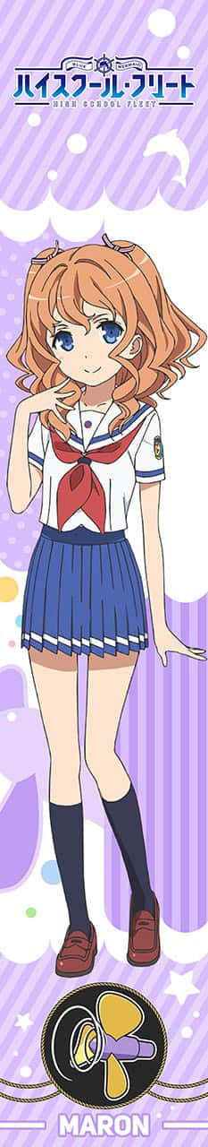 High School Fleet, Maron Yanagiwara, orange hair, HD Phone Wallpaper