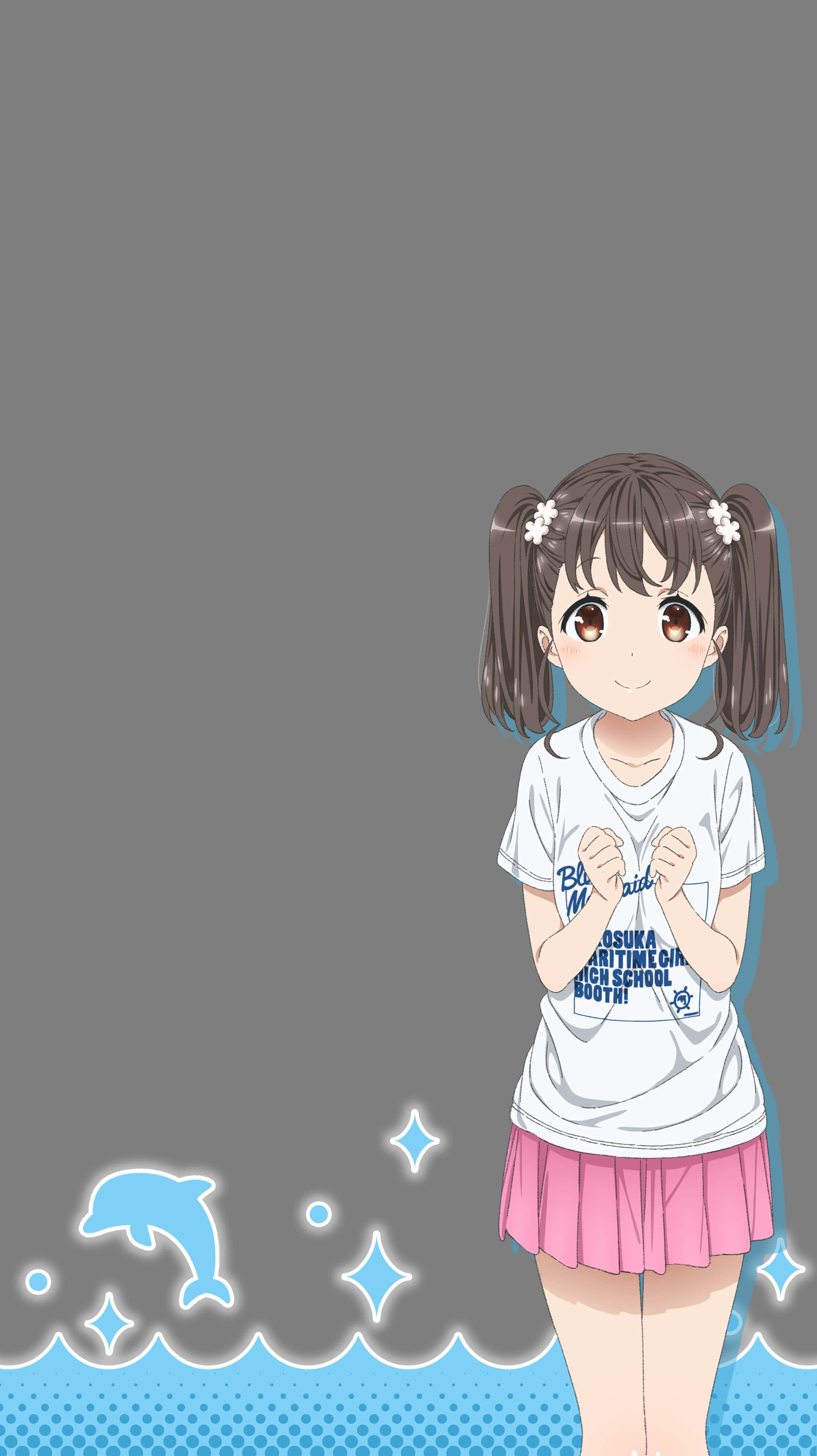 High School Fleet, Rin Shiretoko, brown pigtails, 4K Phone Wallpaper