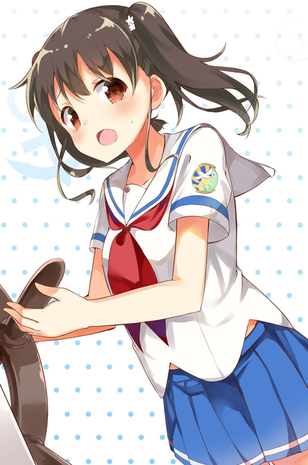 High School Fleet, Rin Shiretoko, sailor uniform, HD Phone Wallpaper